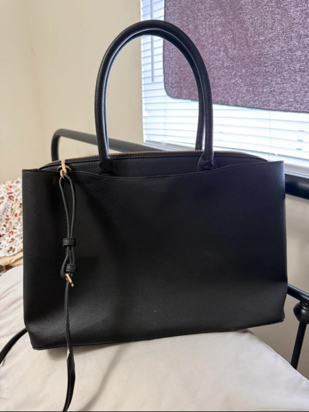 Classic Black Tote Handbag - A New Day